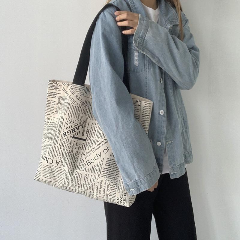 Canvas Bag Women Shoulder Large Capacity Yoga Travel Bag