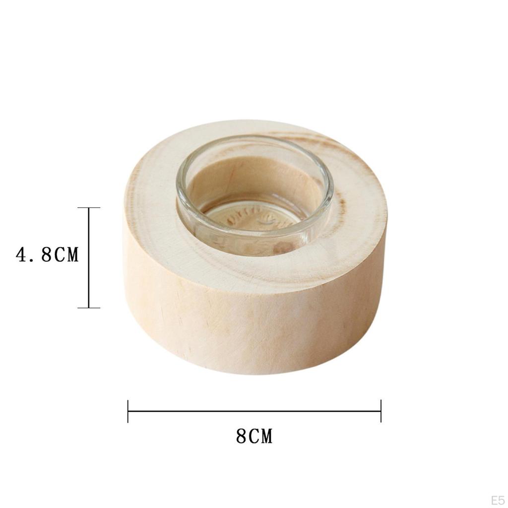 Kerzenhalter aus Holz Teelichthalter für rustikale Hochzeit, Party, Geburtstag, Feiertag