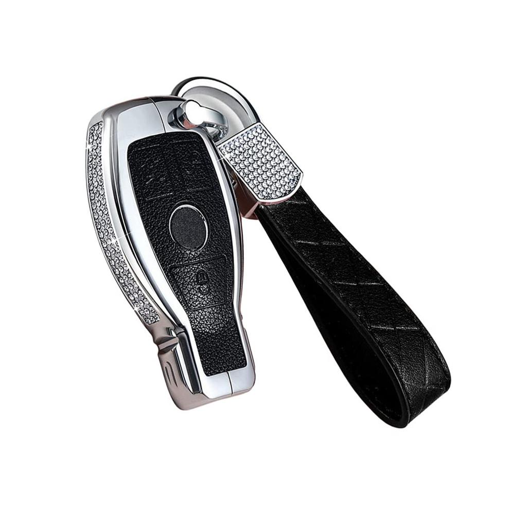 JSSD Smart Key Case, Replacement Benz Key Case, Zircon Crystal Decoration, Ultra Lightweight, High