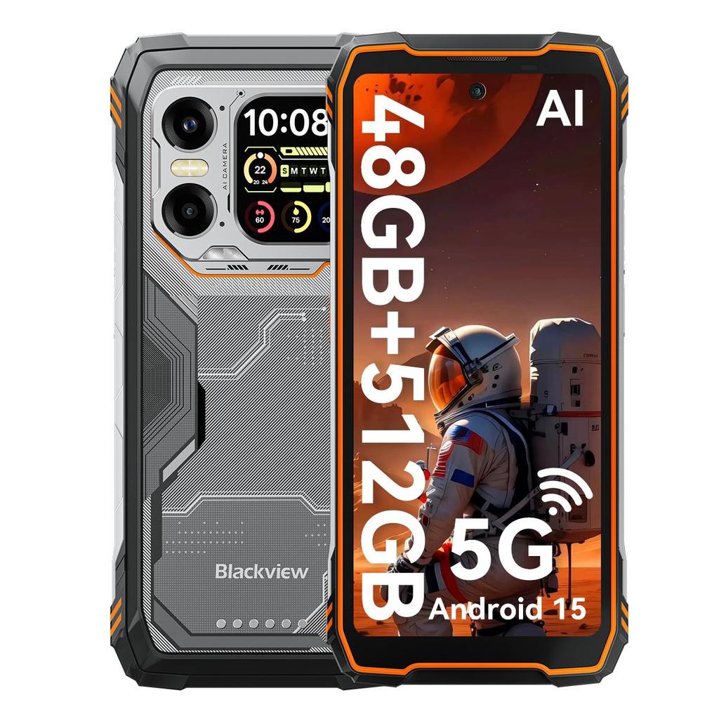 Blackview XPLORE 1 Odolný telefon Dimensity 7050 Android 15  (16 GB + 32 GB) RAM 512GB ROM 6.78 palcový 120Hz displej 20000mAh