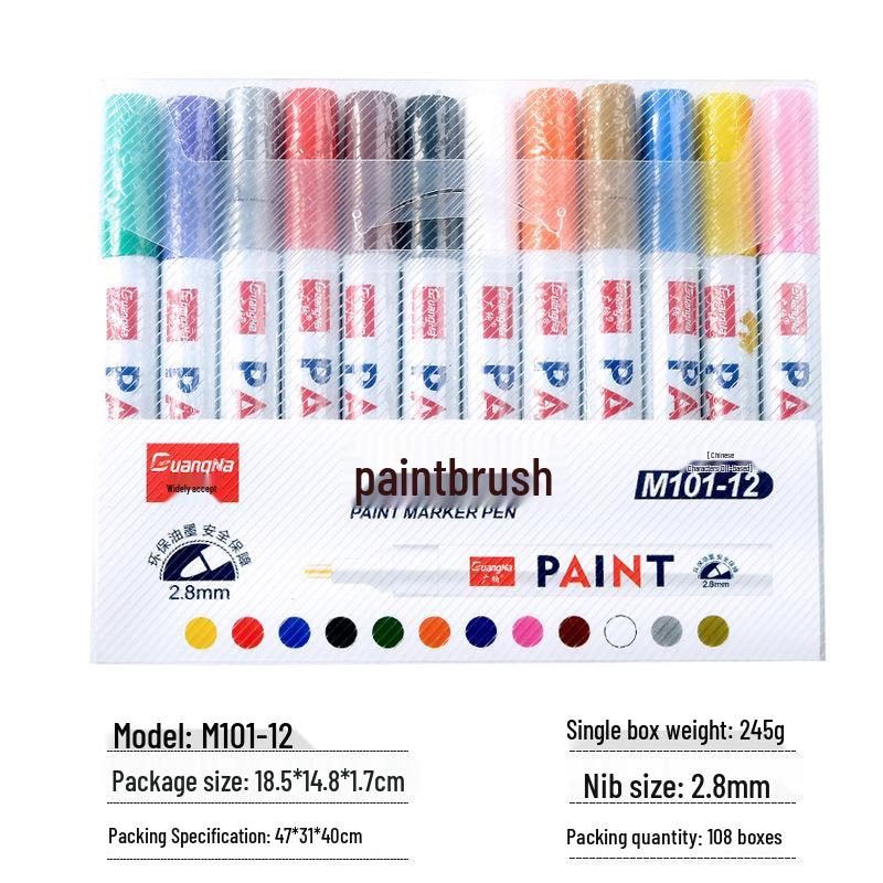 Guangna 2.8mm White Waterproof Oil-Based Touch-Up Paint Pen