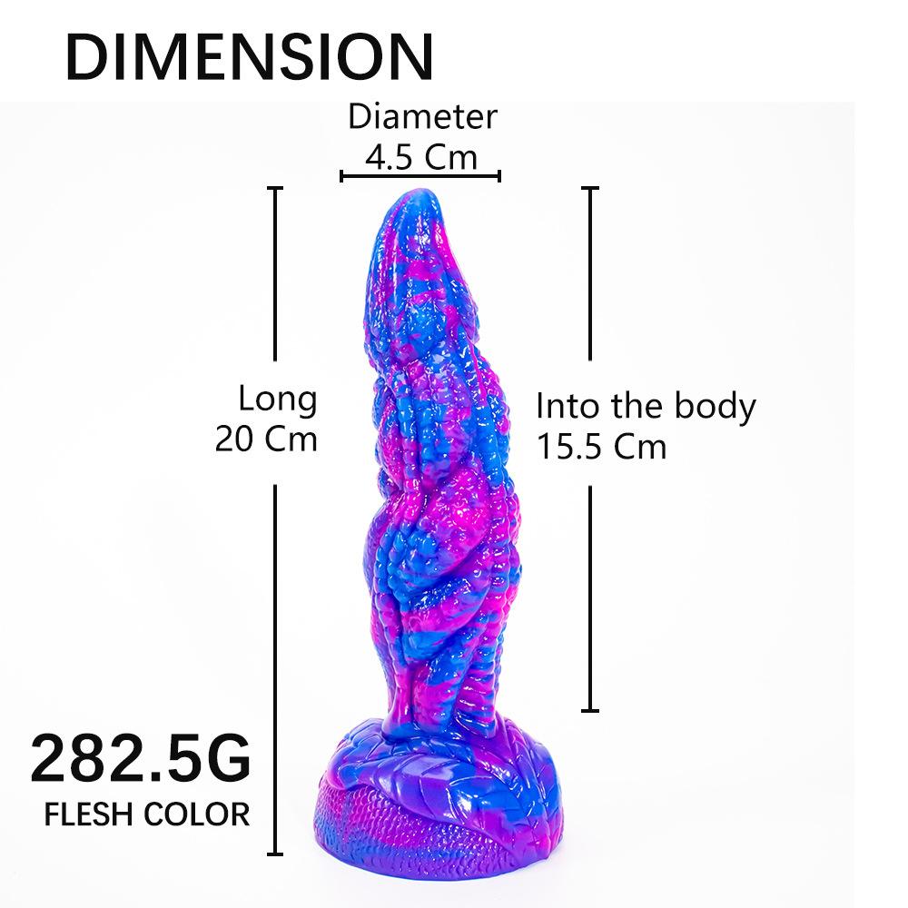 Mixed Color Camouflage Shaped Anal Plug Liquid Silicone Simulation Harem Fake Penis SM Adult Sexual Anal Plug Product