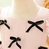 Elegant Girls' Princess Dress - Bow Puff Sleeve Birthday & Fashion Show Gown