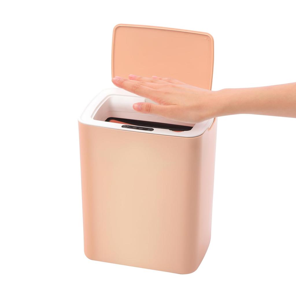 Colulu Touchless, Odorless Automatic Opening and Closing Trash Can with Sensor, Completely Odor-Proof, Vibration Sensor, Compact, Contactless, and Air