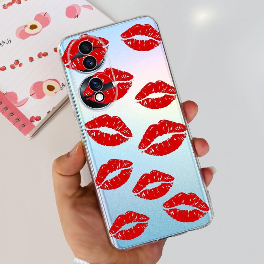 For Honor 70 Lite Case RBN-NX1 Shockproof Cover Fashion Flower Clear Silicone Soft TPU Phone Case For Honor 70 Pro Honor70 Coque