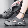 2025 summer new fashion sandals men's driving outdoor breathable hollow hole shoes travel wading beach shoes