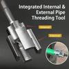 Integrated Internal & External Pipe Threading Tool, Electric Drill Compatible Pvc Pipe Thread Cutting Tool For Water Pipes, 1/2" (Dn15) 3/4" (Dn20)