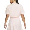 Nike Air Pique Solid Color Casual Short Sleeve Polo Shirt Women Tops Pink DM6465-610