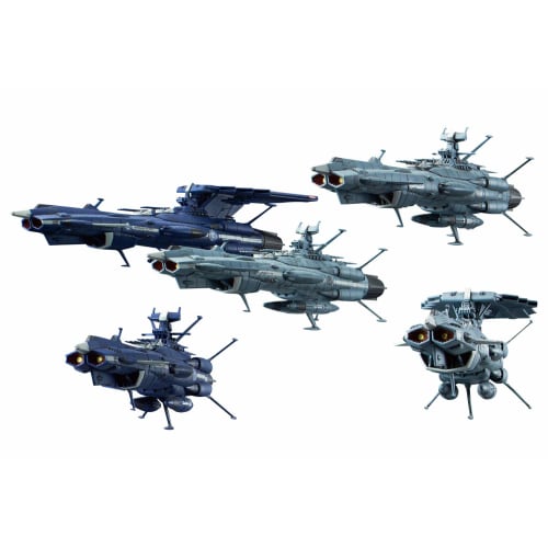 Space Battleship Yamato 2202 Mecha Collection Earth Federation Andromeda Class Set Plastic Model