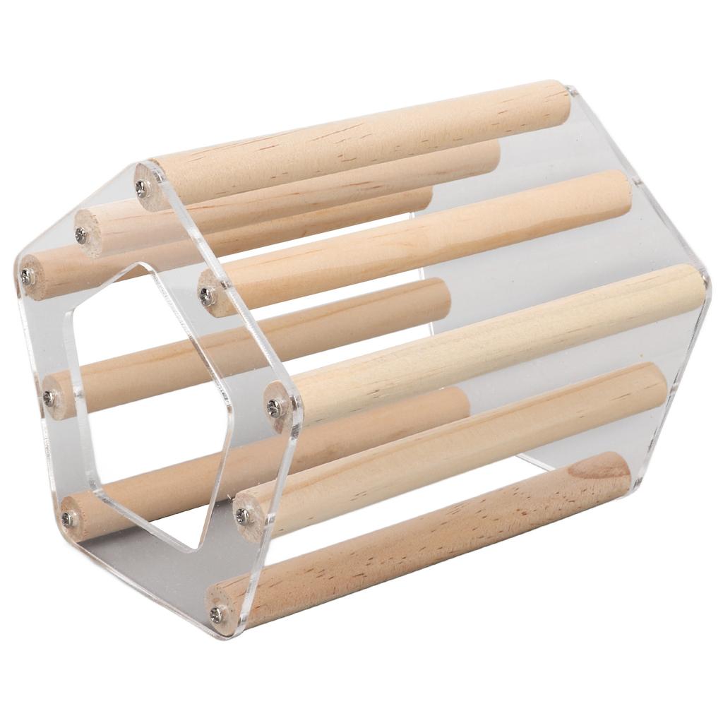 Minimalist Pentagonal Hamster Wooden House Ventilated Transparent Hamster Cabin for Hamster Golden