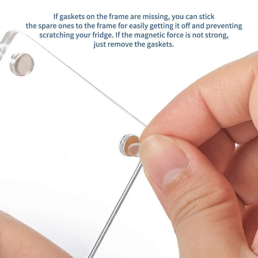 5pcs DIY Card Display Frame Transparent Refrigerator Magnet Picture Frame  Home Decor