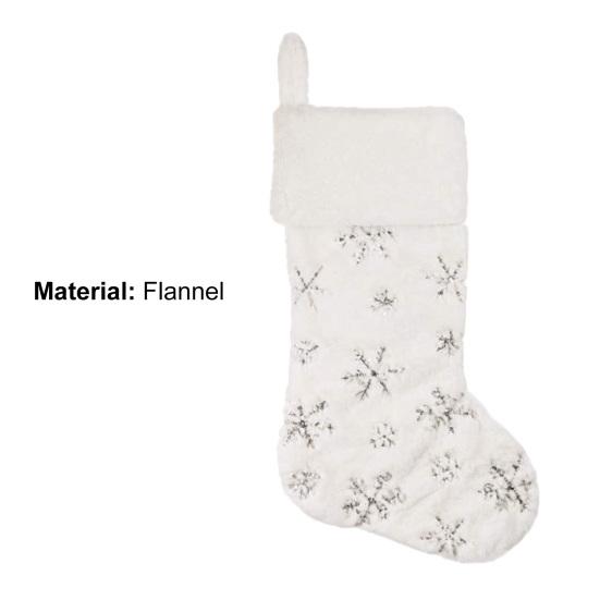 Weihnachtssocke, praktisches Schneeflocken-Muster, langlebiger Weihnachtsstrumpf, Weihnachtselement, Plüsch-Hängesocke, Geschenke, Socke für Weihnachten