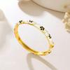 Chinese Hawaiian Flower Bangle Square Shape Women's Hand Bracelet Vintage Cloisonne Bangle  Girls