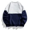 Sudaderas casuales de manga larga con cuello redondo y diseño de dos piezas falsas con bloques de color para hombre y mujer, tops de moda con bloques de color para hombre