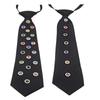 Elegant Flower Design Necktie With Two Layers For Weddings Business Meetings Kids Parties