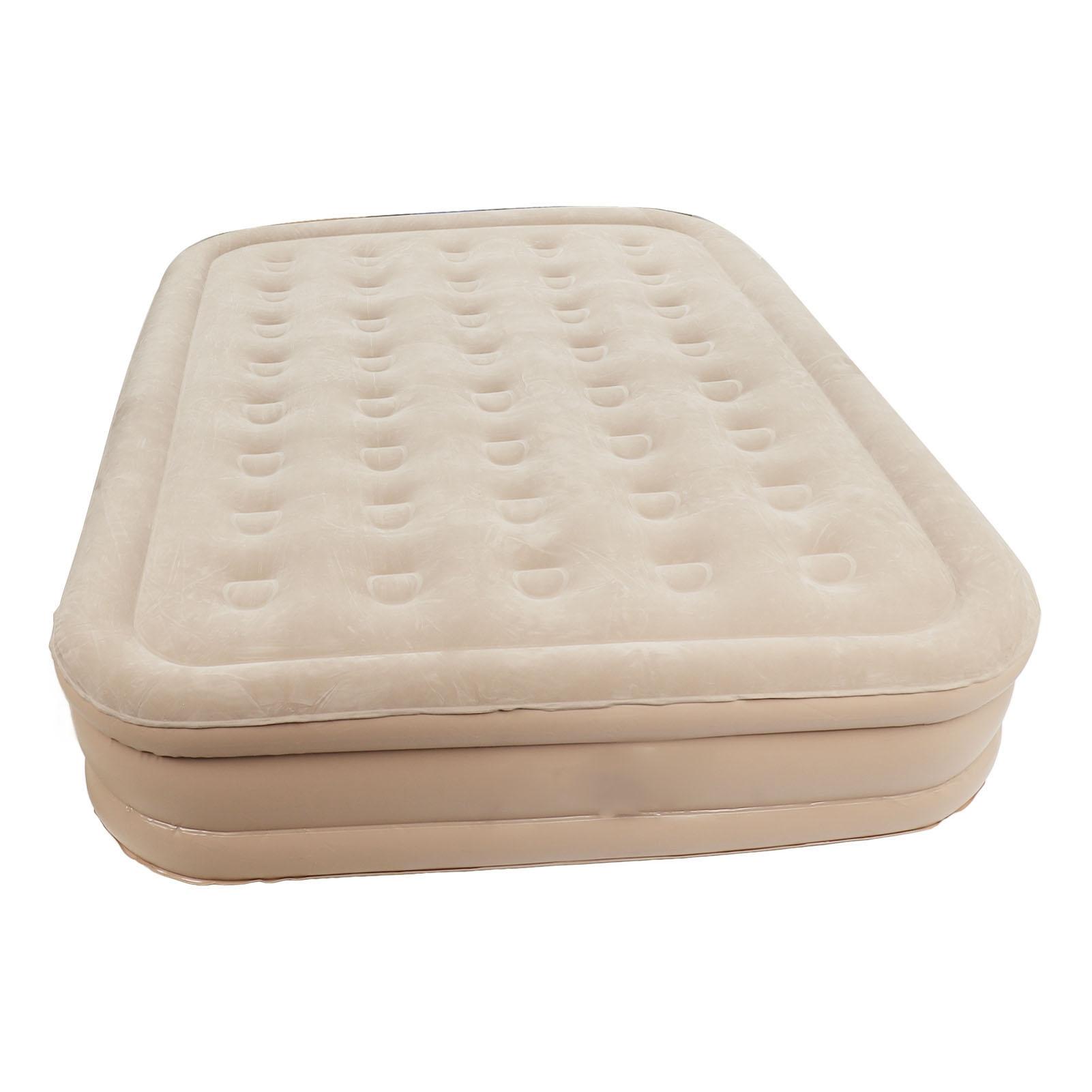 Double High Air Mattress Moisture Proof Inflatable Bed with Built in Pump Air Cushion Bed Outdoor Camping Tent Mattres