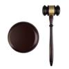 Martello d'Asta in Legno con Blocco Sonoro Set Decorazione Asta Giudiziaria Manico Lungo Suono Forte Accessori Professionali