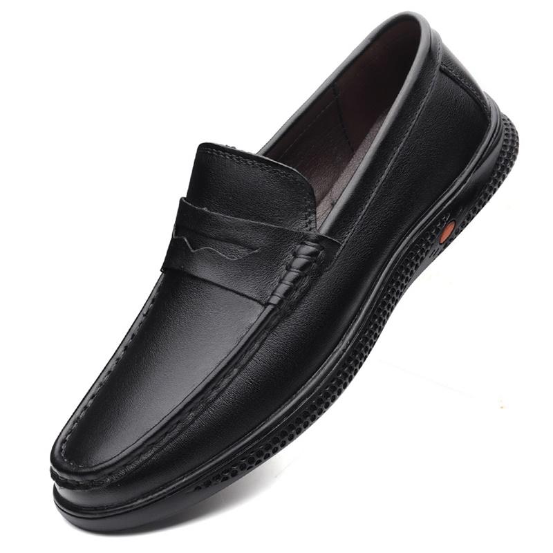 

Мужская обувь из натуральной кожи, мягкая подошва, мокасины, деловые, формальные, дышащие, без застежек, обувь для вождения, обувь для отдыха, прогулочная обувь на плоской подошве 45 чёрный