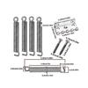 Professional Guitar Tremolo Bridge Springs Guitar Tremolo Spring Claw Screws Kits for Enhanced Sound Consistency