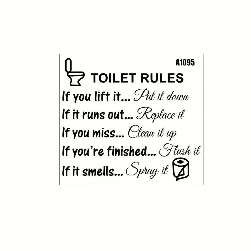 Toilet Sticker, Clean Pee Prompt Language, Little Man Toilet Seat Cover Sticker, Self-adhesive Wall Sticker, Bathroom Decoration