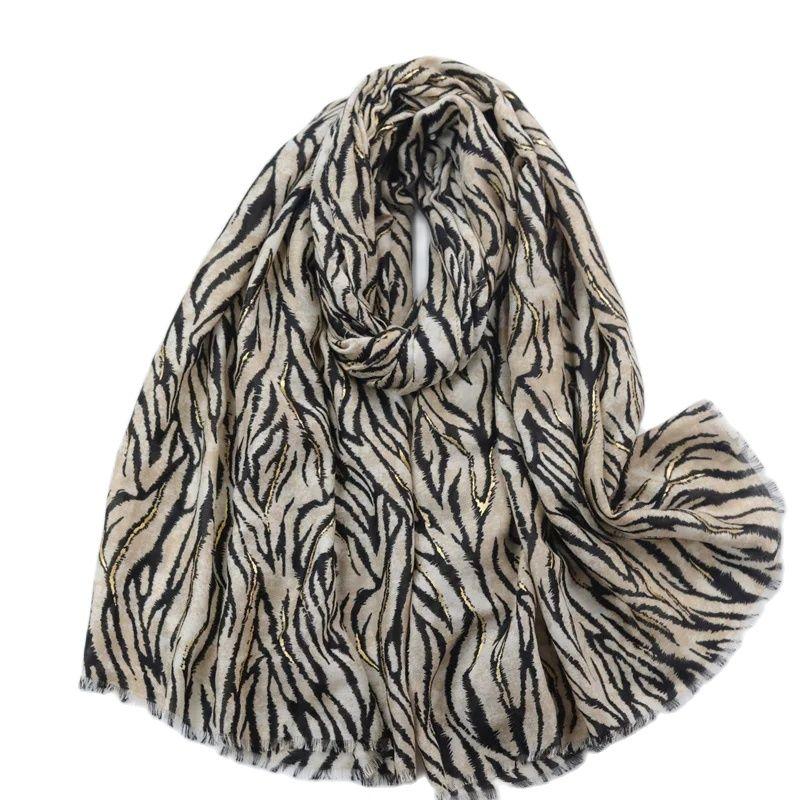 Winter Thick Viscose Scarves Women Sexy Leopard Zebra Fringe Shawls And Wraps Pashmina Stole Bufandas Muslim Sjaal 180*90Cm
