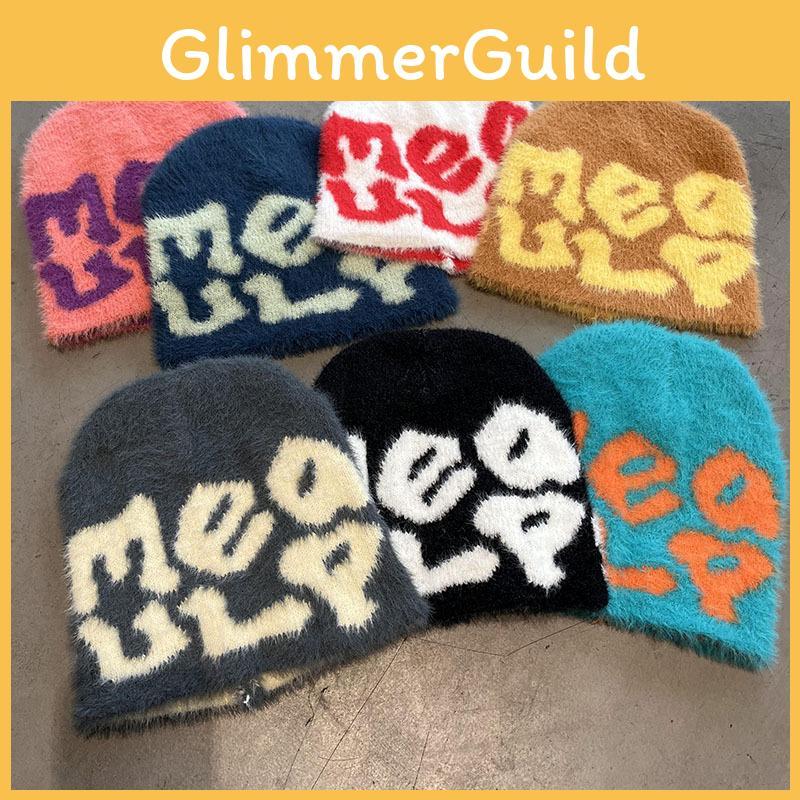 Trendy Style Lettered Cap With Thermal Insulation For Winter Outdoor Wear