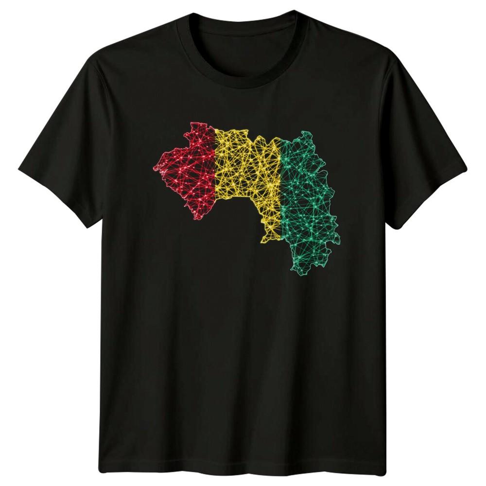 Guinea Map Landmarks Travel Unisexs TShirt Unisexs Tee Graphic Unisex Top