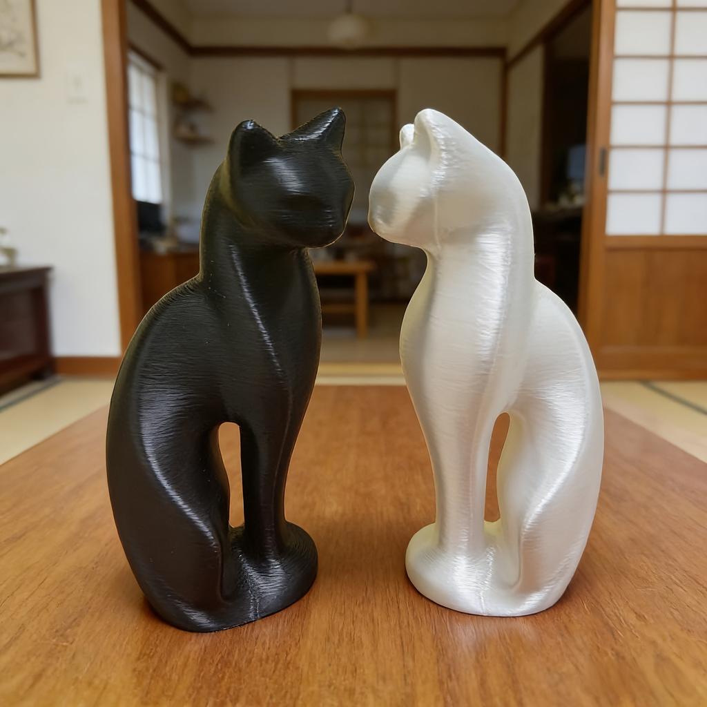 3D Printed Cute Mini Cat Figurines - Creative Animal Desktop Ornaments for Home & Party Decor