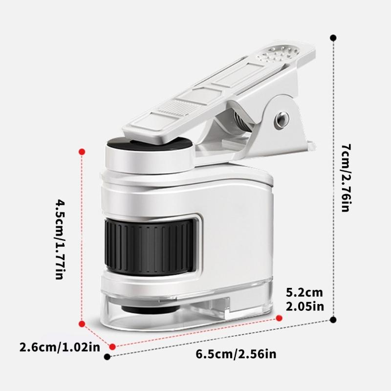 Children Educational Microscope Portable Design with 10X 30X 60X Magnification and Phone Clip for Classroom Learning