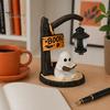 Gemütliche Halloween-Atmosphäre Licht Hängender Geist Nacht Harzfigurine, Vintage Bauernhaus Leuchtende Tischdekoration, Atmosphärische Innenraum-Feiertagsdekoration Warm