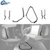 Center Console Handle Grab Decor Cover Trim For Bronco +Black Carbon Fiber