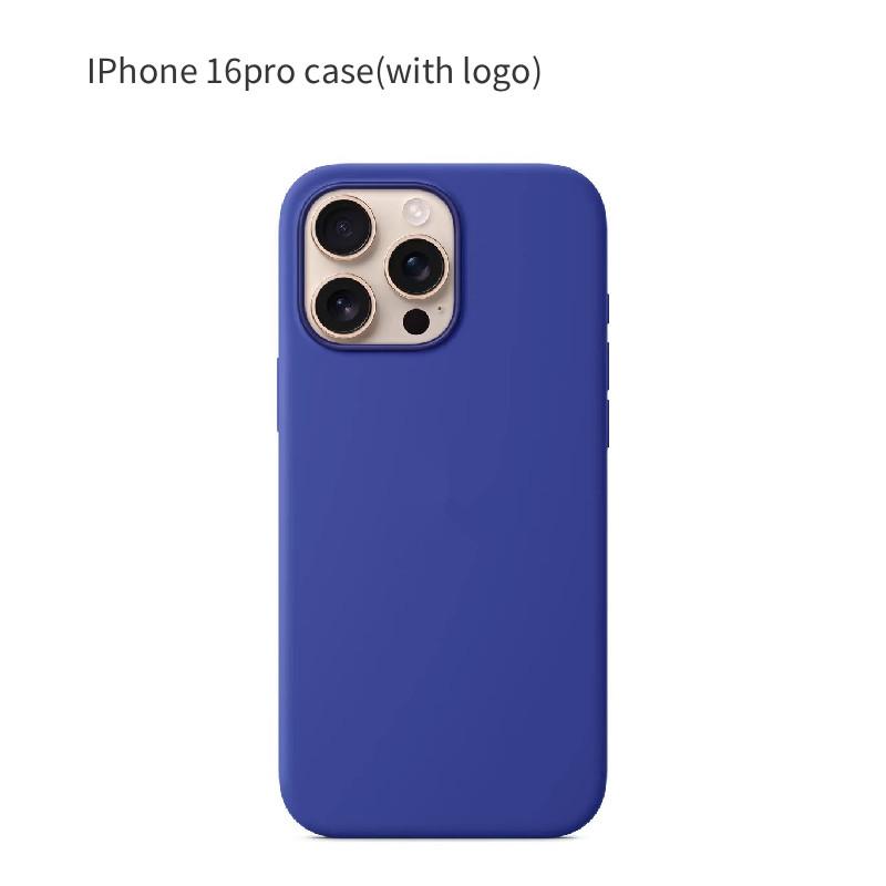 Iphone16 Pro For Solid Color Magnetic Silicone Phone Protective Case With Logo
