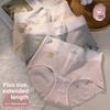 Female Spring and Autumn Color Cotton Jacquard 7A Antibacterial High Waist Stretch Crotch Seamless Triangle Briefs