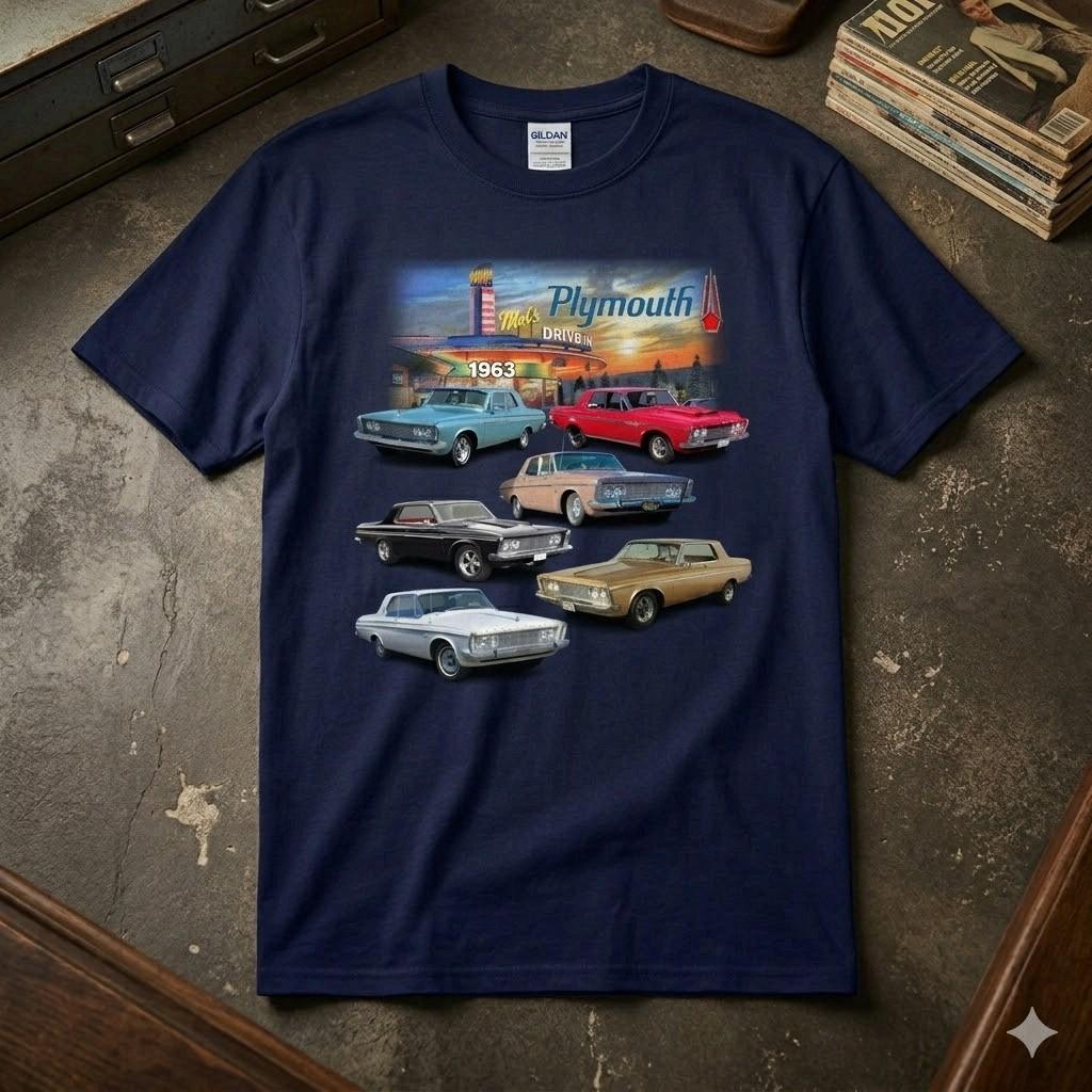 1965 Plymouth T Shirt Vintage Mopar Car Lover Tee XXXXL