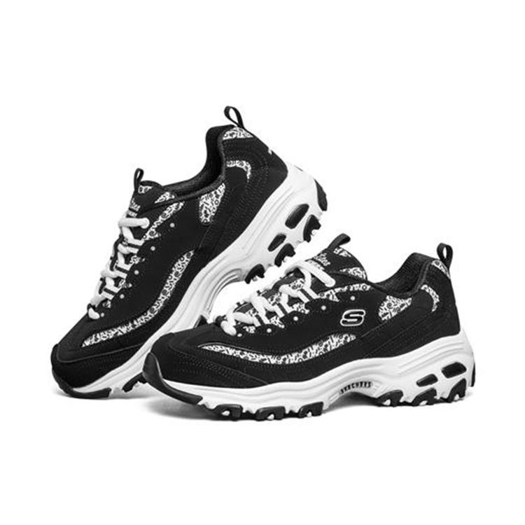 (WMNS) Skechers D lites 1.0 White/Black Women's 13169-BKW