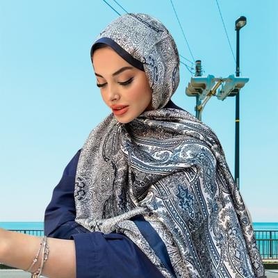 New Oversized Shawl for Women Luxury Paisley Print Sun Protection Wrap Summer Beach Cover Up Muslim Hijab Scarf Fashion Bandana