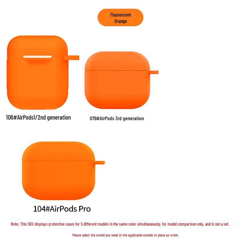 Applicable Silicone Protective Case for Apple AirPods 2/3 & AirPods Pro 4. AirPods Pro