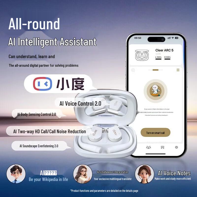 Cleer ARC 5 AI Translation Open-Ear ANC Headphones