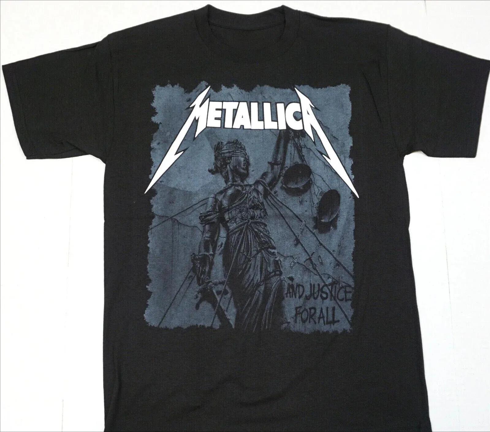 

Футболка с принтом Metallica ...And Justice for All Леди Правосудие, Унисекс, Уличная одежда для фанатов трэш-метала, Повседневная футболка с коротким рукавом, 100% хлопок 4XL
