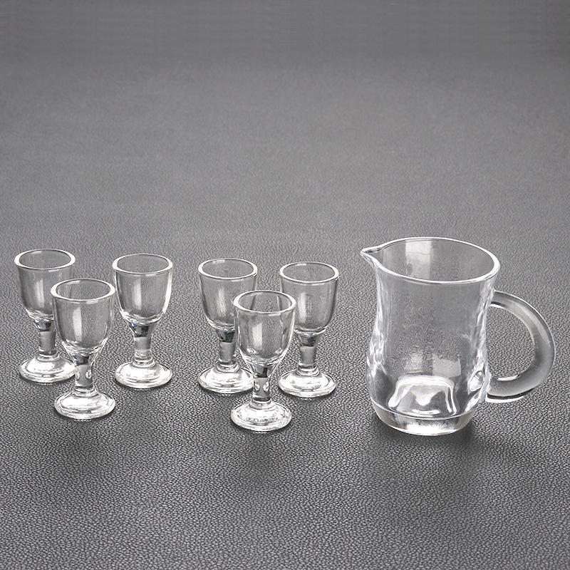 7pcs Wine Glass Set 120ml Handle Wine Dispenser 10ml/12ml/15ml Shot Glass Transparent Drinkware with Gift Box for Friends Cups 5