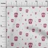 oneOone Cotton Flex Fabric Dot & Cartoon Owl Bird Print Fabric by The Yard 40 Inch