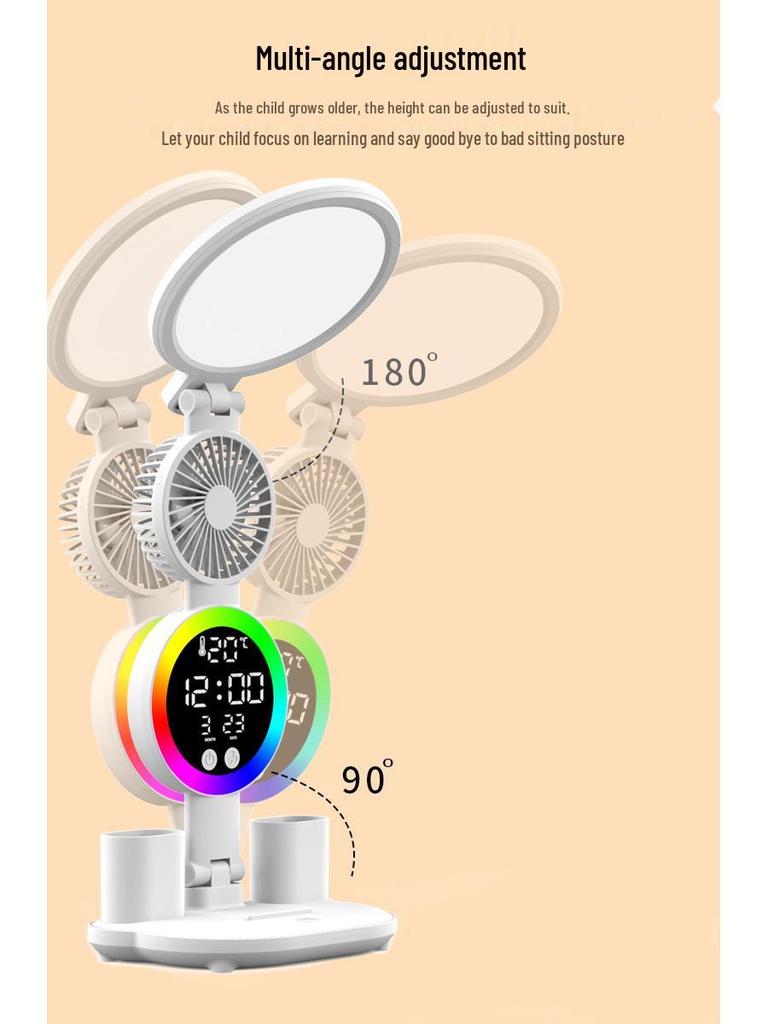 Rechargeable Dual-Use Desk Lamp with Eye Protection – Bright, Foldable, and Smart for Student Reading and Writing.