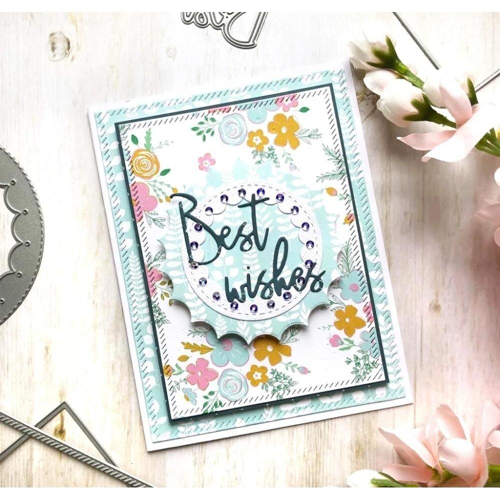 Garland Circle Frame Metal Cutting Dies Stencil for DIY Scrapbooking Photo Album Embossing Paper Cards Crafts Diecuts