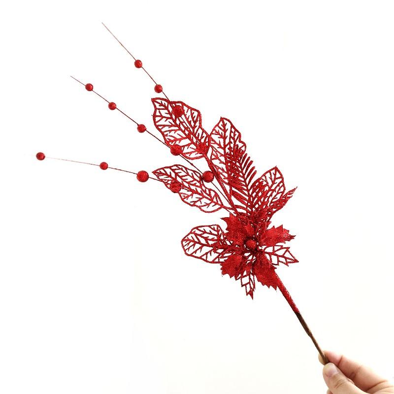 Golden Dust Lily Decorative Cuttings Christmas Tree Ambience Supplies Christmas Cuttings Gold Silver Simulation Branches