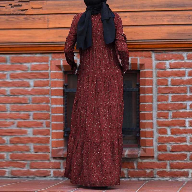 2025 Women's Middle Eastern Floral Vintage Cotton Linen Dress