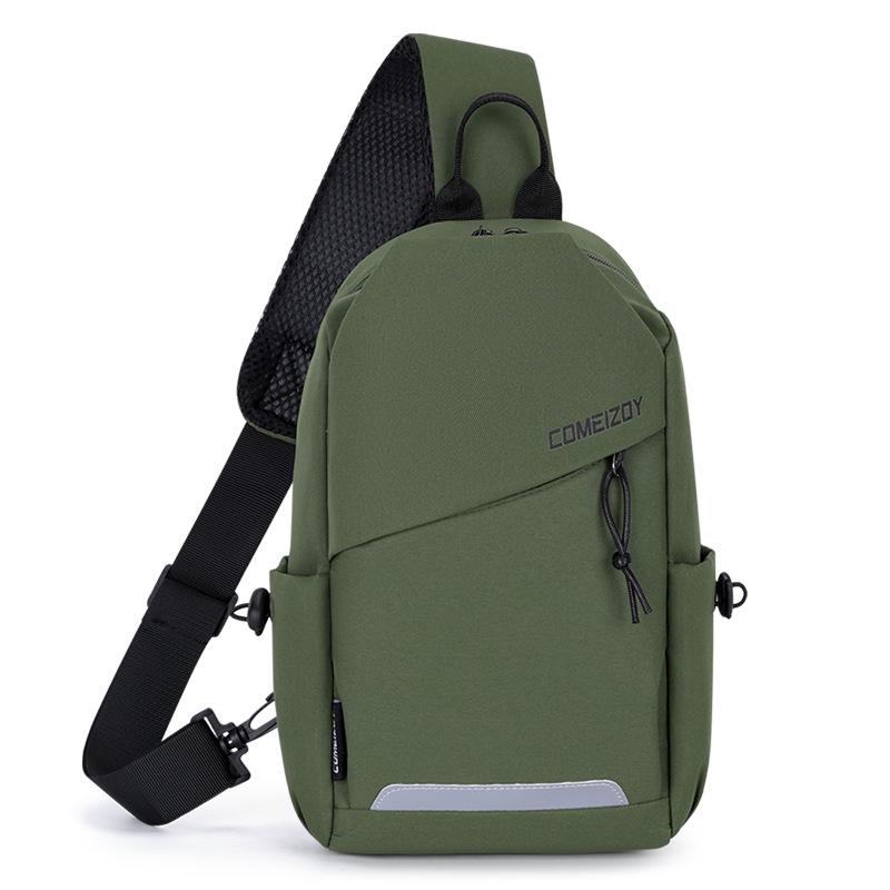 

Unisex Waterproof Crossbody Chest Bag with Adjustable Strap for Outdoor Travel Without Accessories армия зеленый