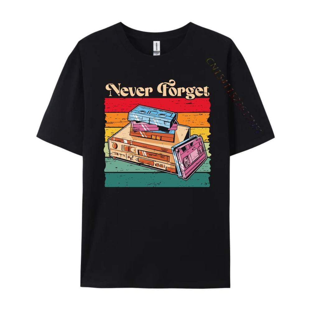 Retro Vhs Kassette Luxus T-Shirt Herren Hochwertige Shirts Übergroß Geek