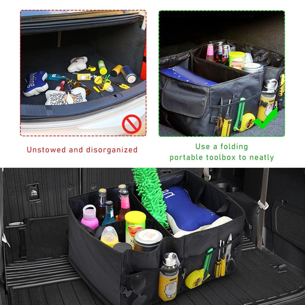 Large Capacity Car Trunk Organizer Eco Friendly Foldable Durable Storage Tool For Car Truck Boot Backseat Cargo