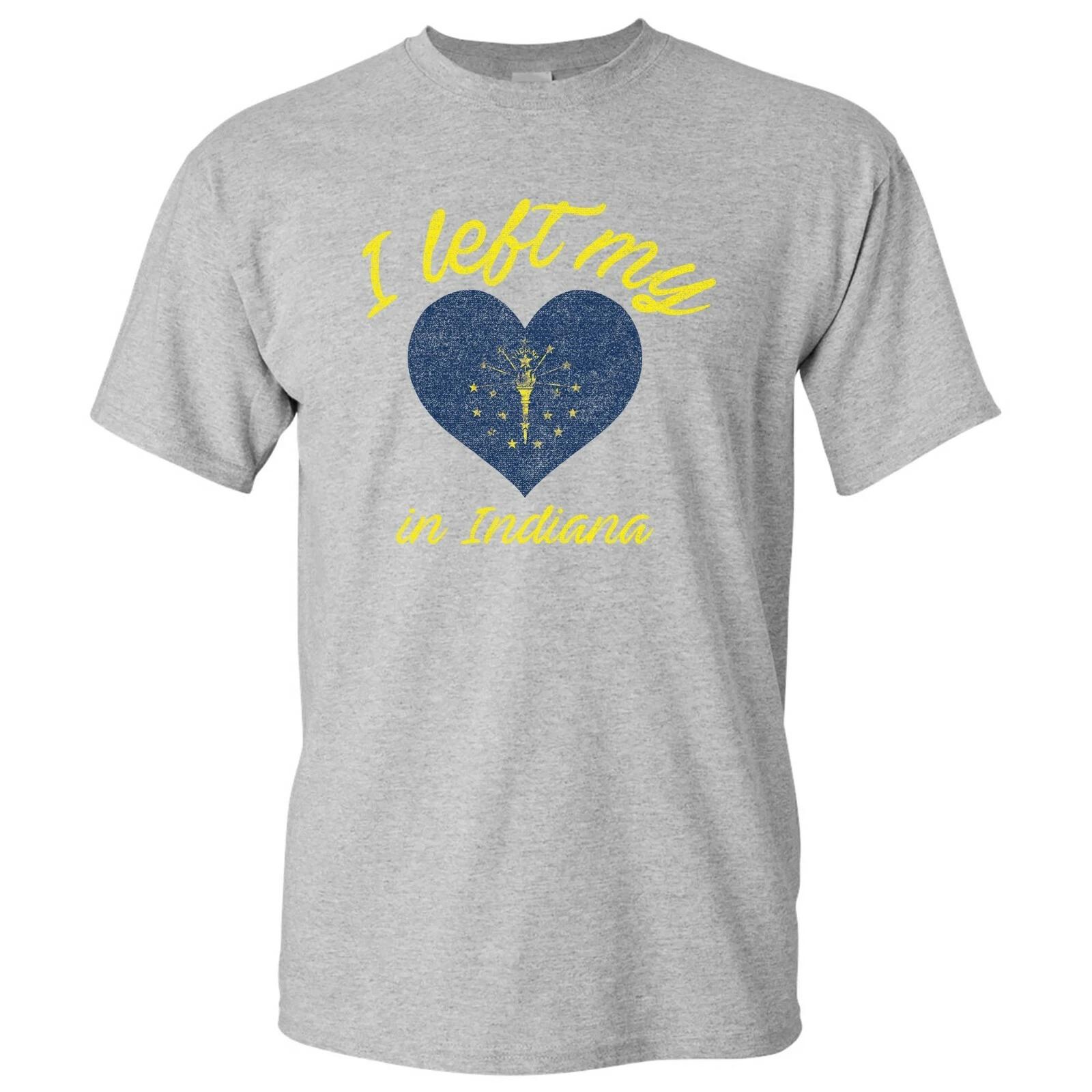 

I Left My Heart In Indiana - Hometown Pride T-Shirt - Sport Grey XL