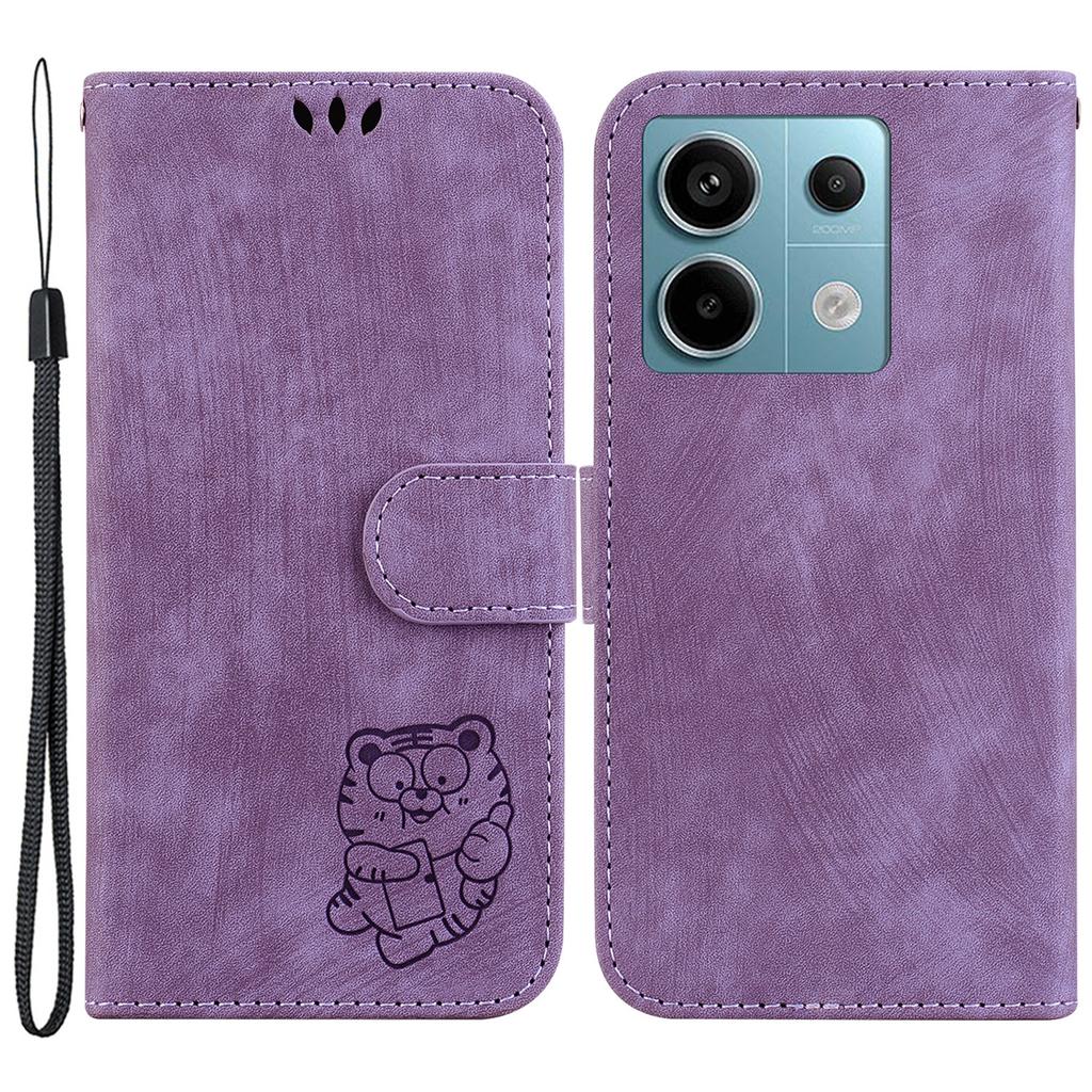 For Xiaomi Redmi Note 13 Pro 5G/Poco X6 5G PU Leather Flip Cover Wallet Stand Tiger Pattern Phone Case